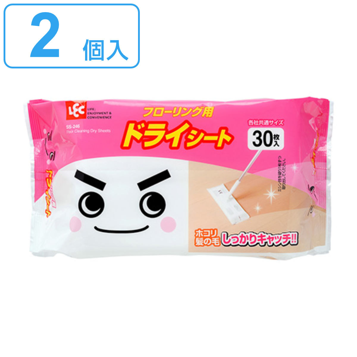 LEC（レック） 激落ちくん フローリング用ドライシート 30枚入×2個 