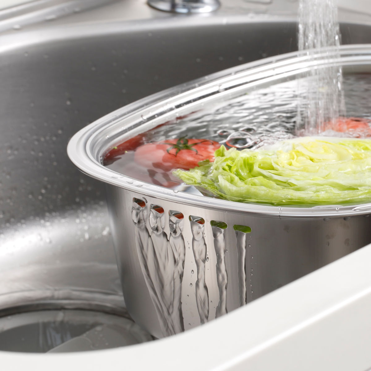 アーネスト（Arnest） 洗い桶 ステンレス製 ゴム脚付き （ ステンレス