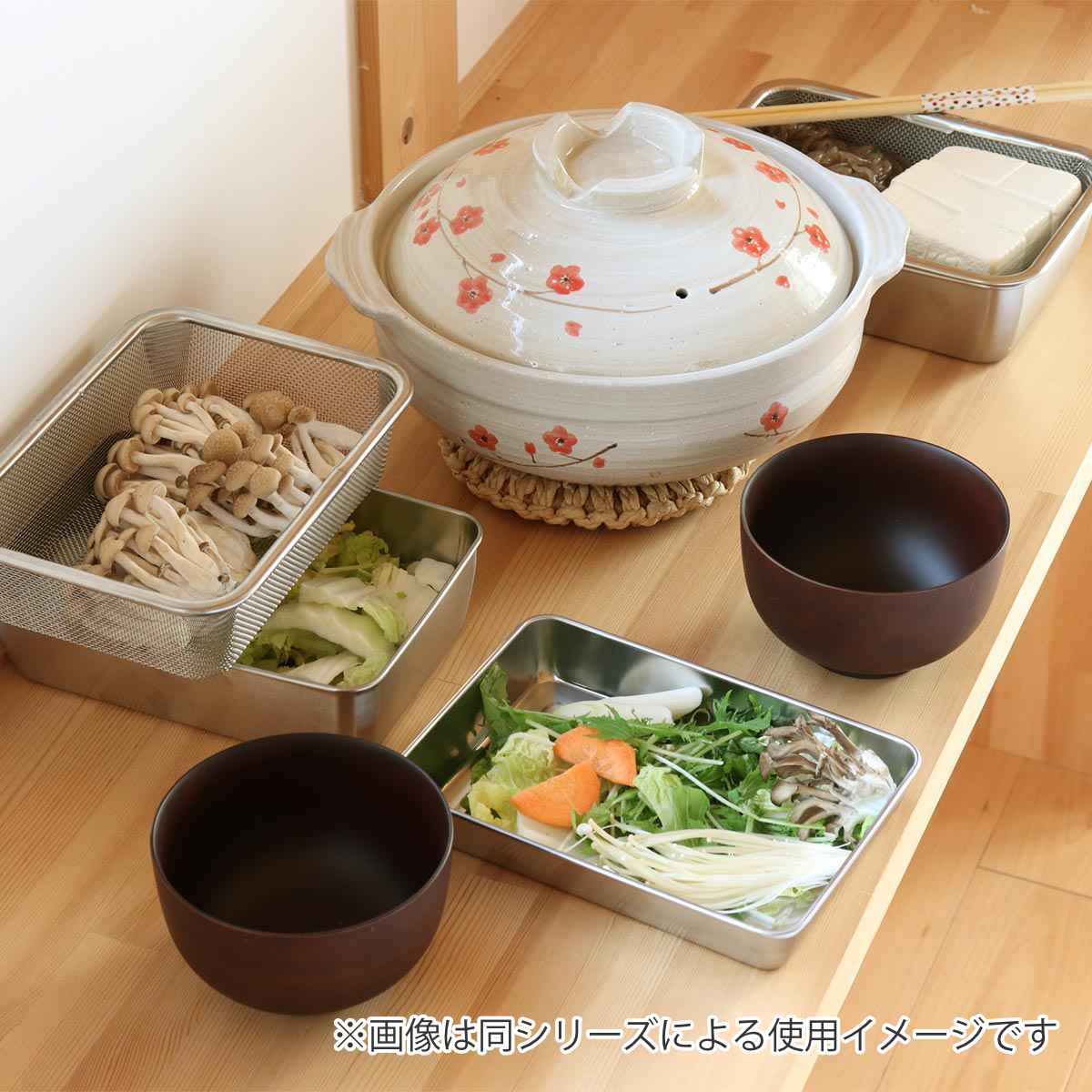 アーネスト（Arnest） ザル＆バット7点セット 角型 浅型タイプ 蓋付き