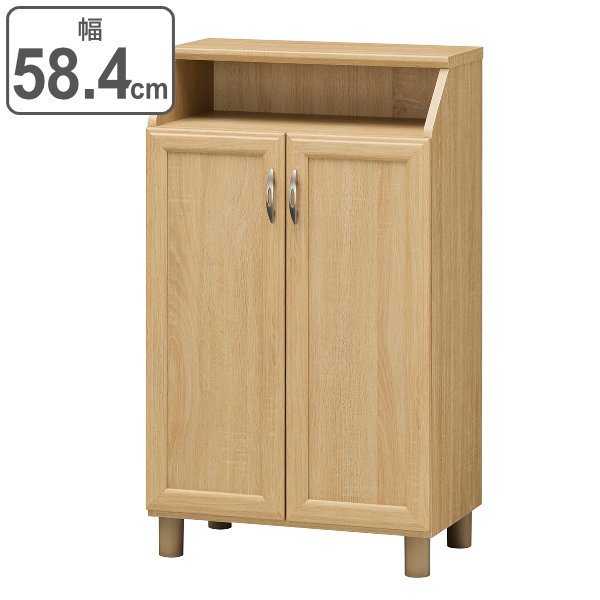 白井産業 下駄箱 木製 ホノボーラ 幅58.4cm 組立品 （ 約幅60 シューズ