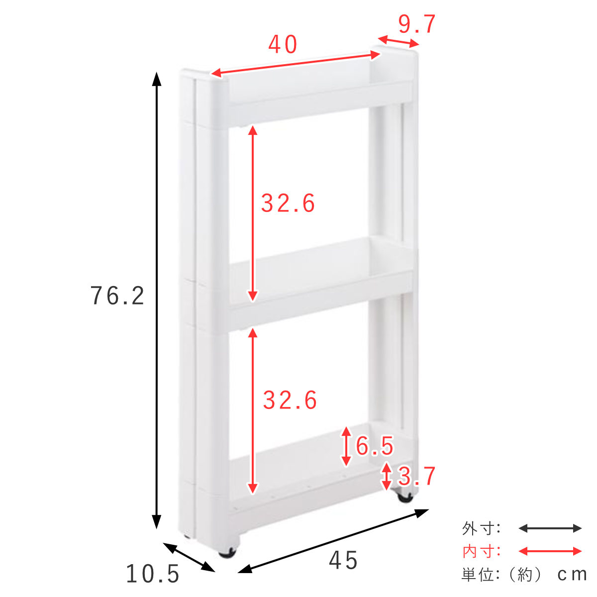 キッチンワゴン スマートワゴン Fit W10...の詳細画像3