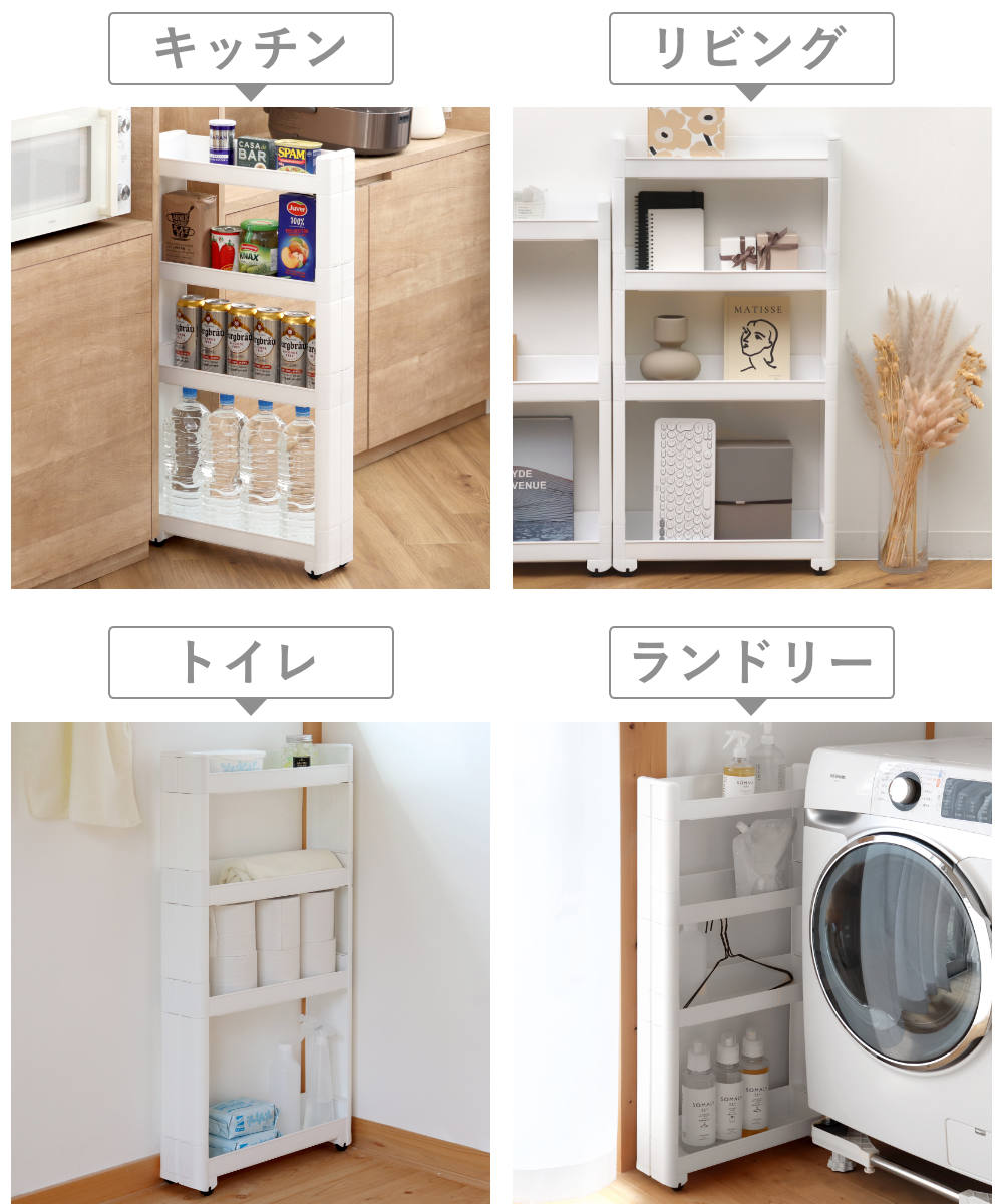 不動技研（FUDOGIKEN） キッチンワゴン スマートワゴン Fit W125 幅