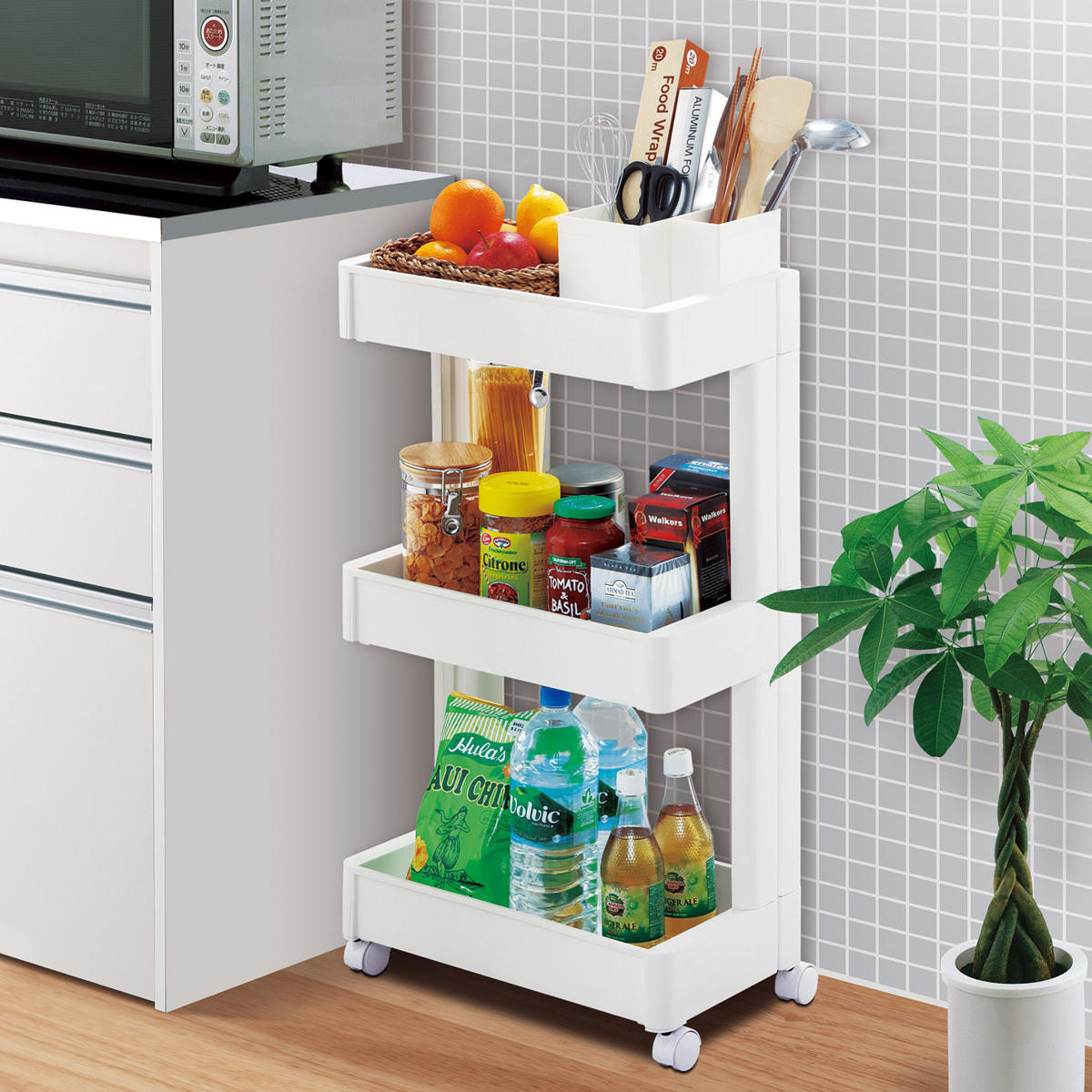 不動技研（FUDOGIKEN） キッチンワゴン スマートワゴン Fit W250 3段