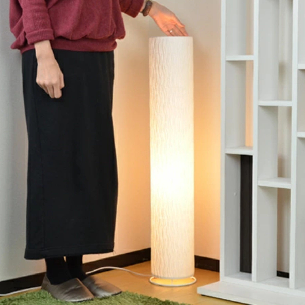 フロアライト 和紙 プリーツ 舞姫 1灯 （ フロアスタンド 照明