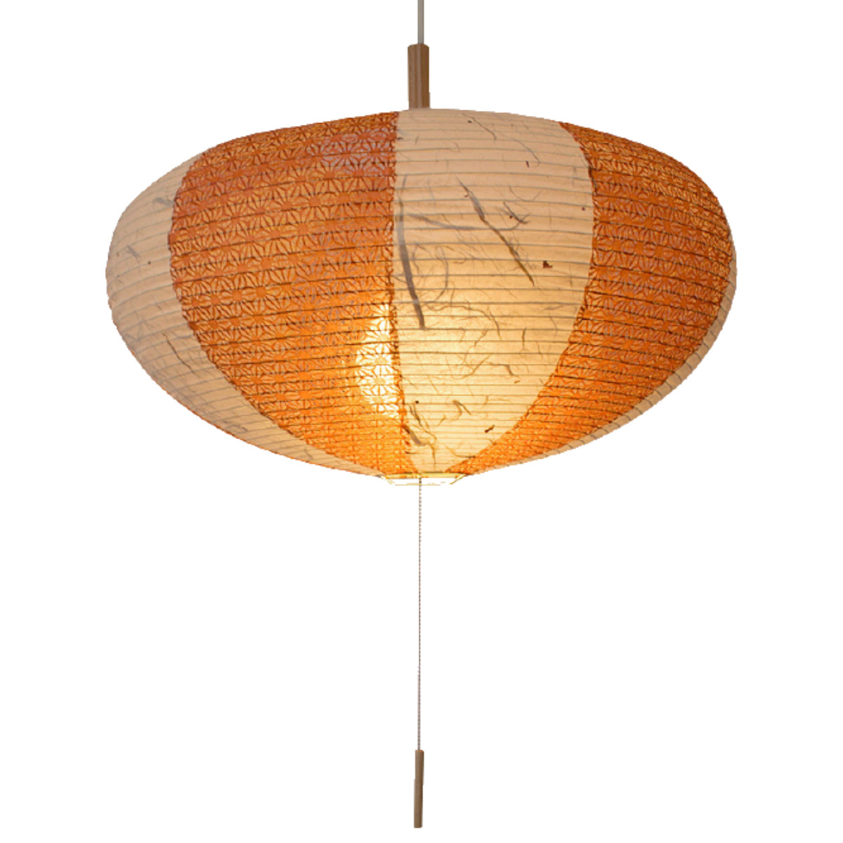 ペンダントライト 2灯 koma 揉み紙×麻葉白 黒雲龍×麻葉煉瓦 日本製