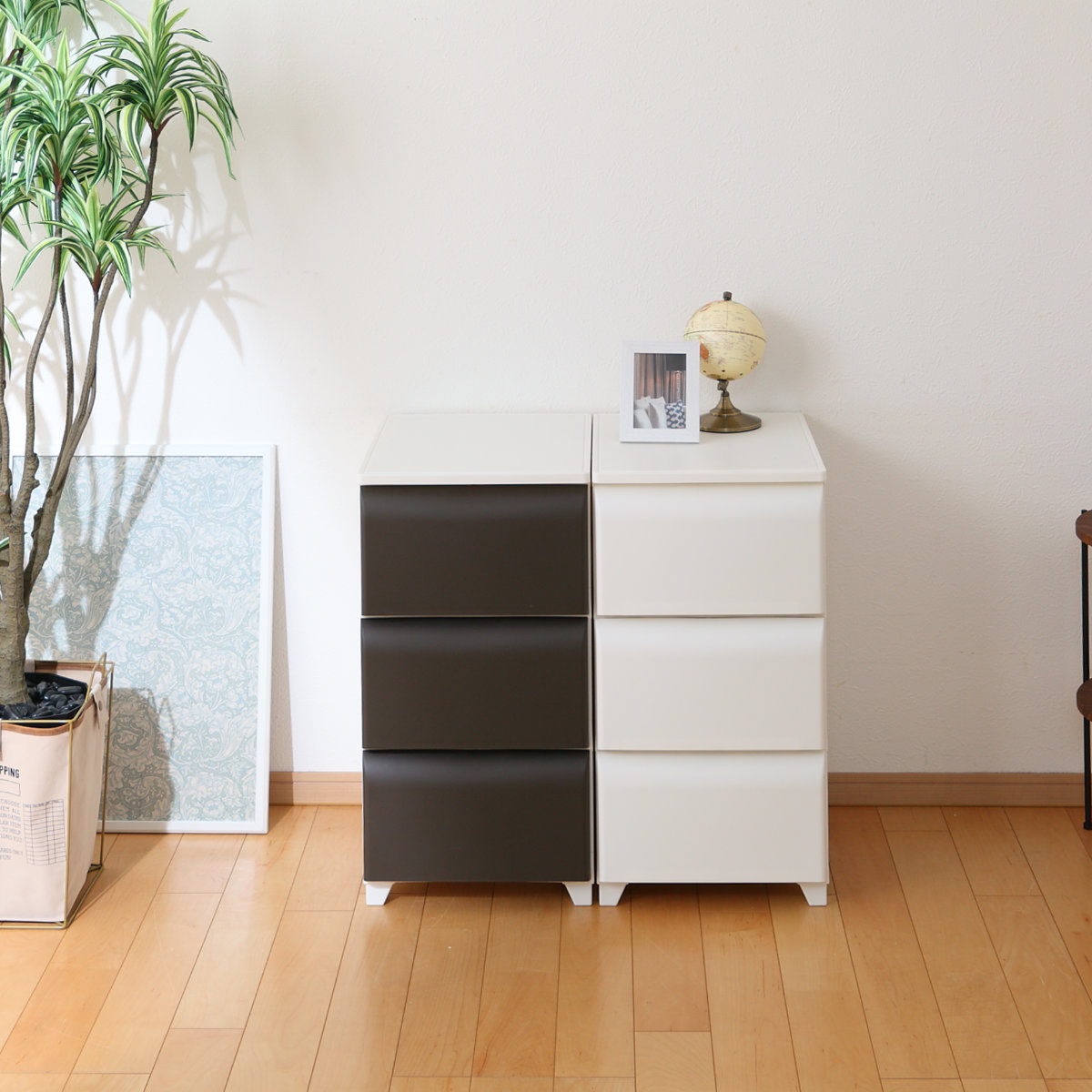 平和工業 チェスト 3段 幅34cm ノーデュス スリム プラスチック