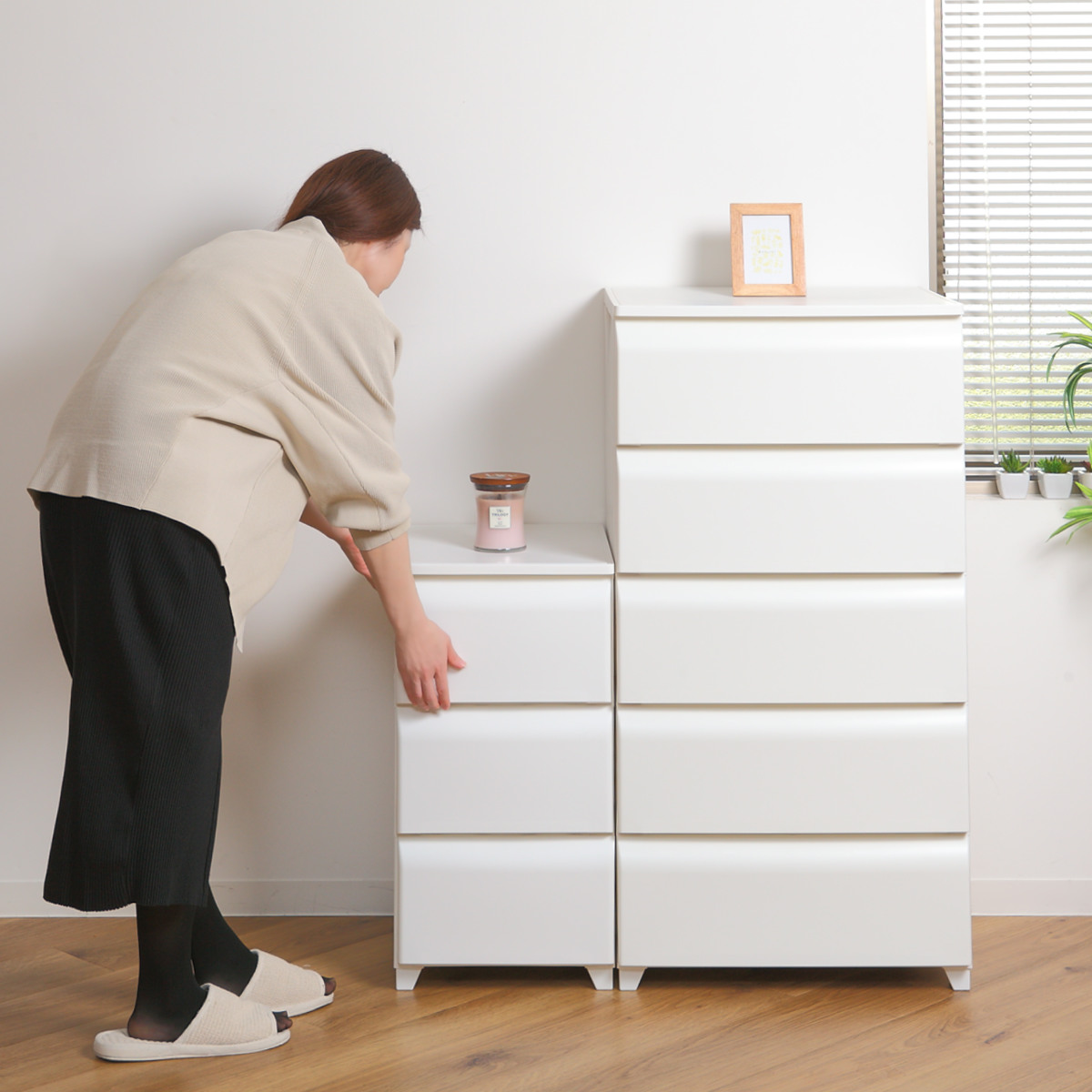 平和工業 チェスト 3段 幅34cm ノーデュス スリム プラスチック