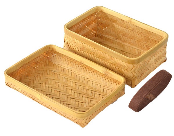 □在庫限り・入荷なし□ お弁当箱 網代弁当箱 大 竹製 バンド付