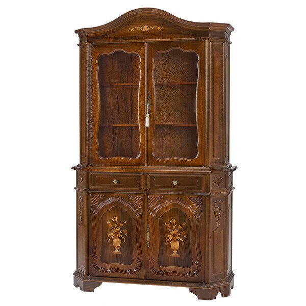 TELスタンド 電話台 クラシック調 片開き 引出し付 イタリア製 幅46cm