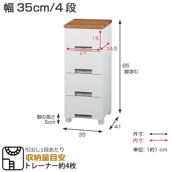 Fits チェスト フィッツプラス メッシュ 幅35×奥行41×高さ85cm FM3504