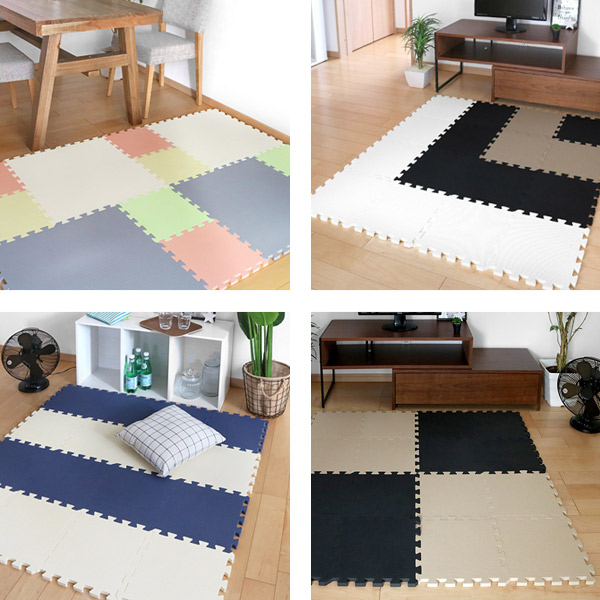 カラージョイントマット 8枚セット 厚さ1.4cm （ マット フロアマット