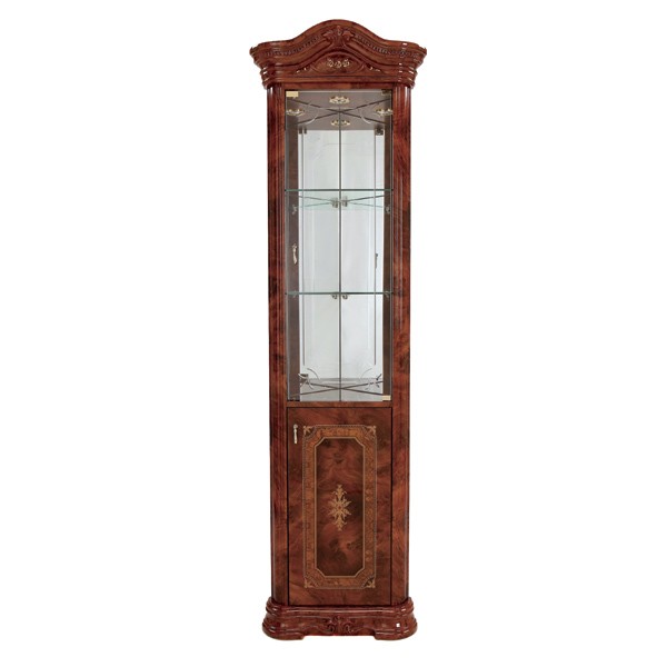 コーナーキャビネット ショーケース クラシック調 姫系 AMALFI 幅59cm