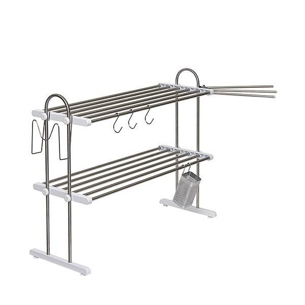 水切りラック 2段 幅60cm ステンレス アクセサリーセット 組立式