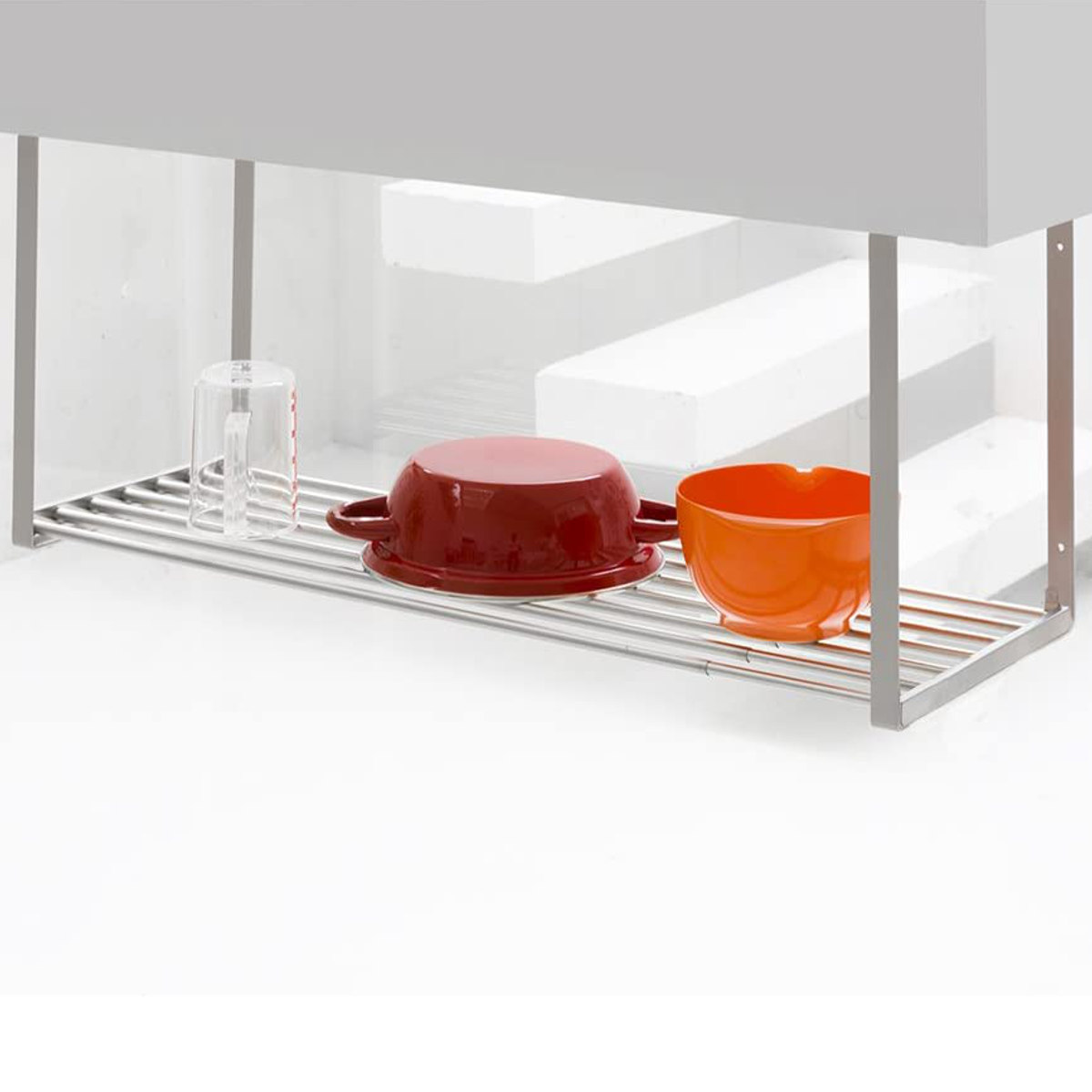 吊戸棚下収納 吊り戸下収納 伸縮式 ねじ止めタイプ 幅90〜120cm 1段