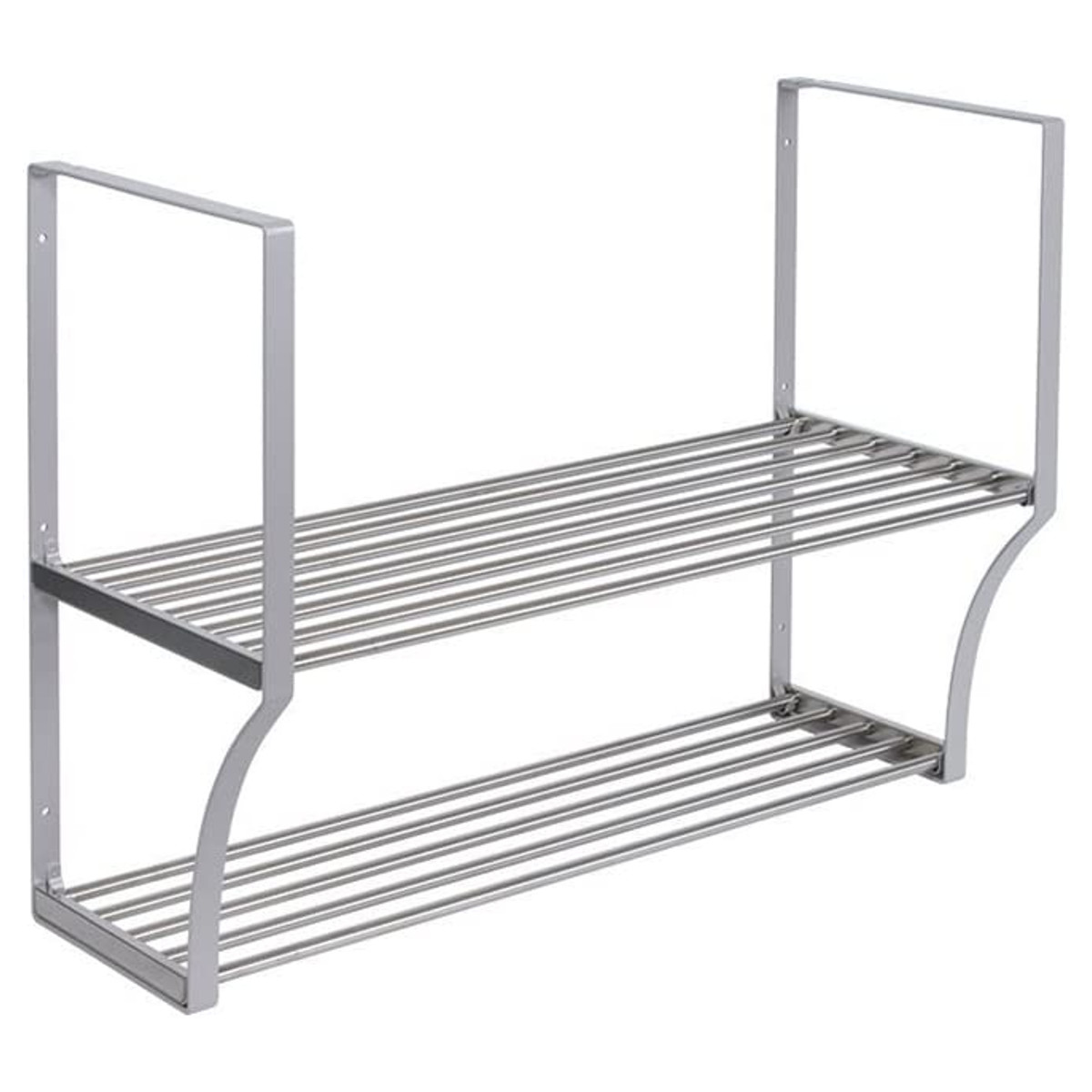 ステンレス／2段／吊り棚 吊戸棚下収納 吊り戸下収納 伸縮式 ねじ止めタイプ 幅60〜90cm 2段