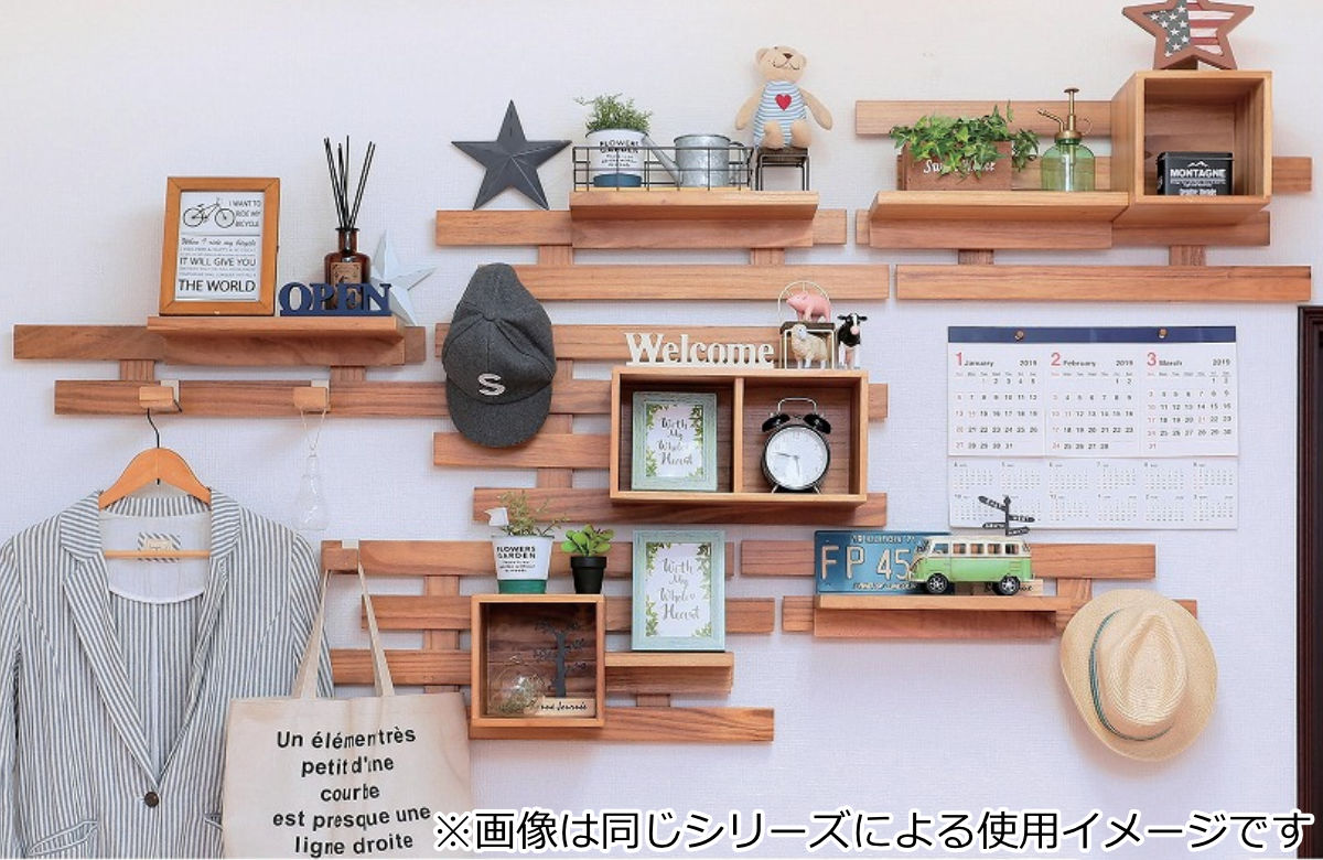 OSMAC 壁掛け すのこ 幅60×奥行3×高さ9cm 壁に付けられるすのこ 1段