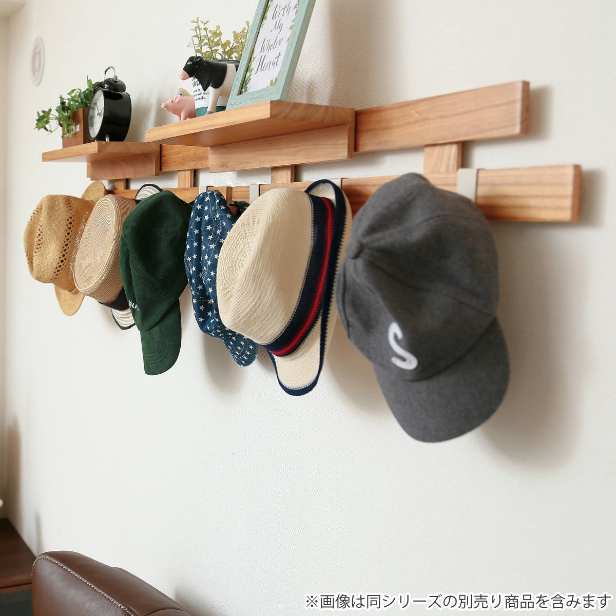 OSMAC 壁掛け すのこ 幅66×奥行3×高さ13cm 壁に付けられるすのこ 2段