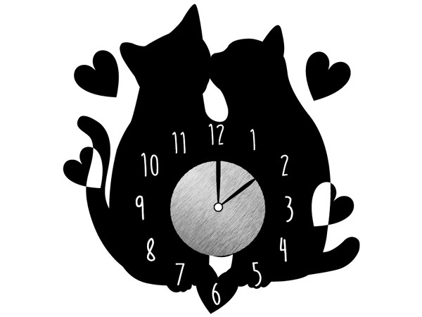在庫限り 入荷なし ウォールクロックステッカー ウォールステッカー 時計 猫 カップル Wall Clock Sticker クロック インテリアパレットヤフー店 通販 Yahoo ショッピング