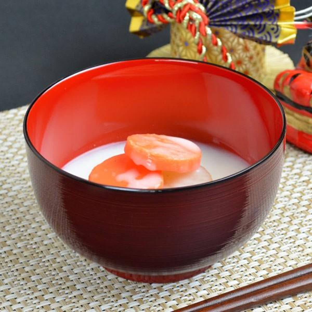 どんぶり 刷毛目 溜 食洗機対応 プラスチック製 （ 和食器 丼 丼椀 お