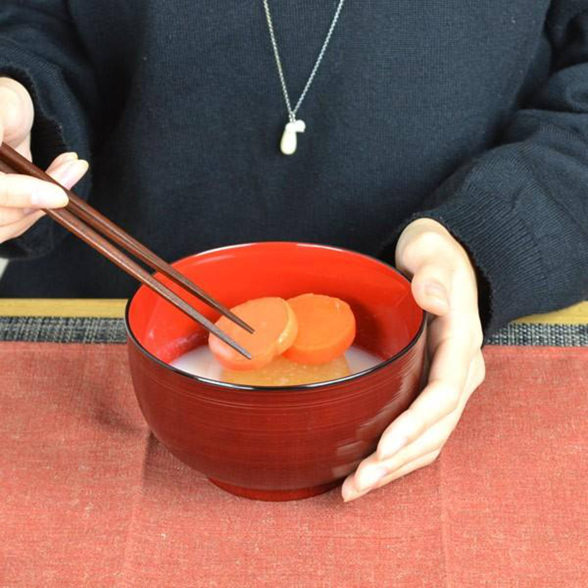 蓋つき丼ぶり椀 8客セット 刷毛目模様 和食器 どんぶり 刷毛目 溜 食洗機対応 プラスチック製 （ 和食器 丼 丼椀 お