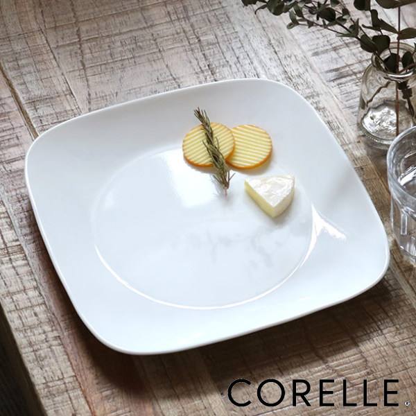 プレート 26.5cm CORELLE コレール スクエア 角皿 ウインターフロスト