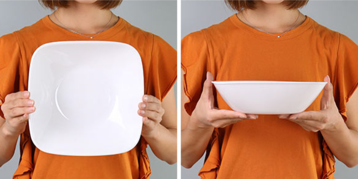 パール金属 ボウル 23cm コレール CORELLE スクエア 白 食器 皿 角皿