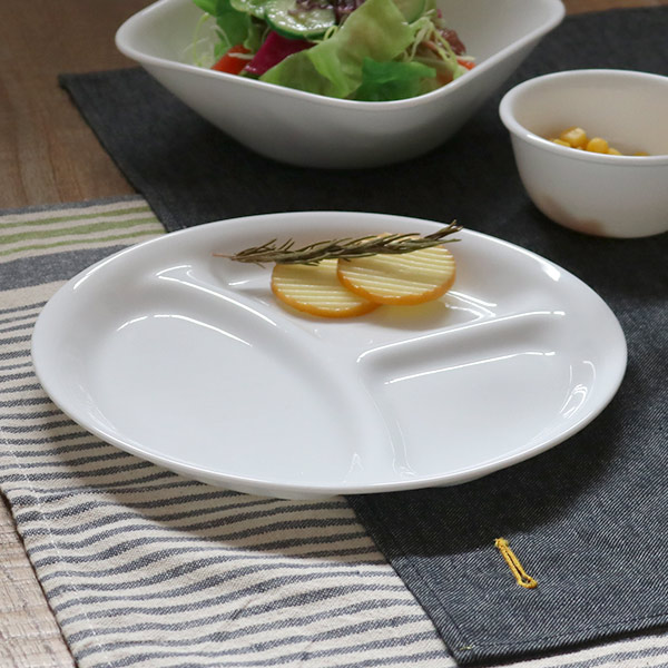 CORELLE製 プレート・ボウル21枚セット 白食器　無地 パール金属 ランチプレート 21.5cm CORELLE コレール ウインター