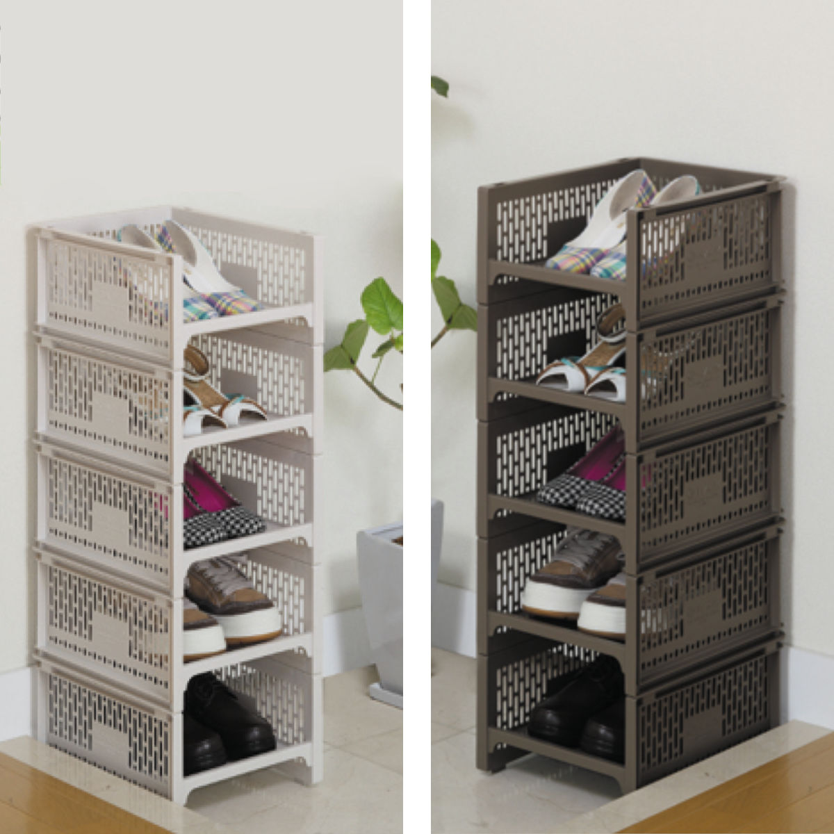 サンコープラスチック ラック WSM 幅27.8×奥行35.2×高さ17cm e-ラック