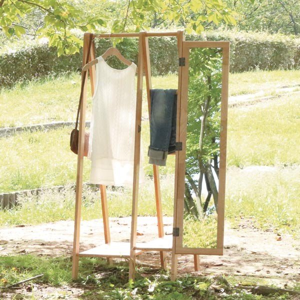 ハンガーラック ハンガーミラー POCO □在庫限り・入荷なし□ ハンガーラック ハンガーミラー POCO