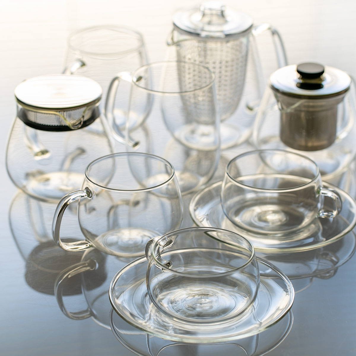 KINTO（キントー） UNITEA カップ&ソーサー 230ml ガラス 2客セット