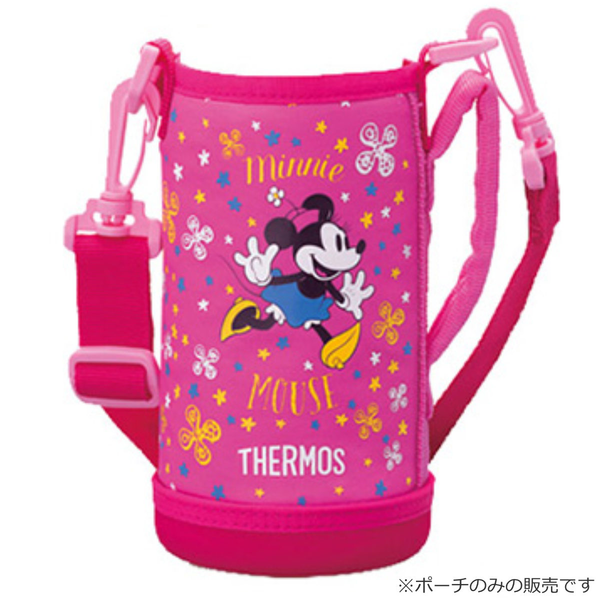 ハンドメイド　水筒　カバー　サーモス  600 お花柄 THERMOS（サーモス） ポーチ FHO600WF ピンクフラワー ハンディポーチ