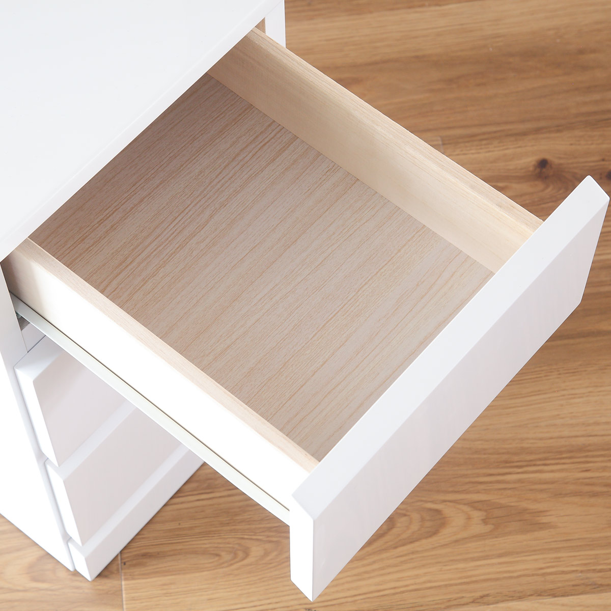 クロシオ スリムチェスト 3段 鏡面仕上げ 幅30cm （ 収納 チェスト