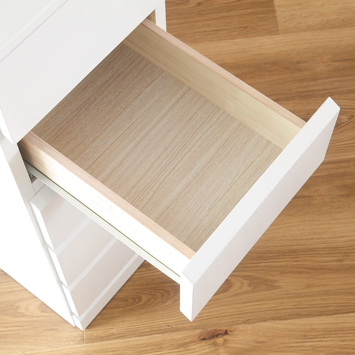 クロシオ スリムチェスト 5段 鏡面仕上げ 幅30cm （ 収納 チェスト