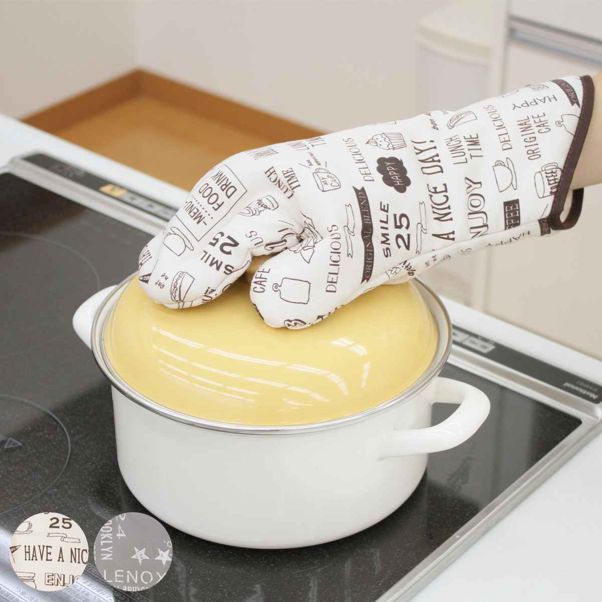 ミトン ヴィンテージミトン 鍋つかみ （ 綿100％ グローブ 