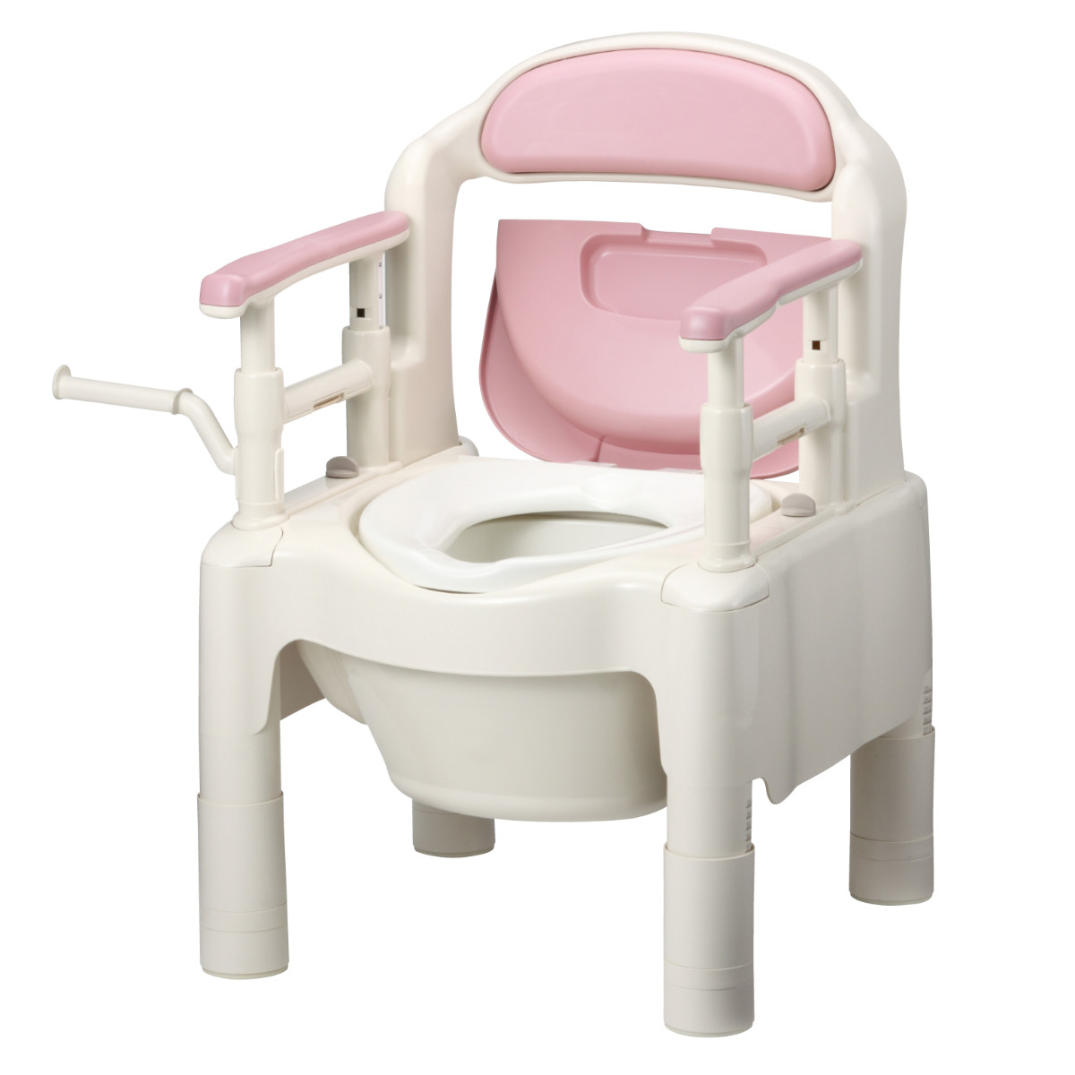 T1732未使用品ポータブルトイレ介護用品アロン化成 家具調トイレ自立1型 安寿 アロン化成 ポータブルトイレ 標準便座 ノーマルタイプ 介護用