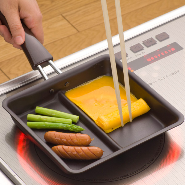 仕切りフライパン IH対応 ツインパン 鉄製 ...の詳細画像2