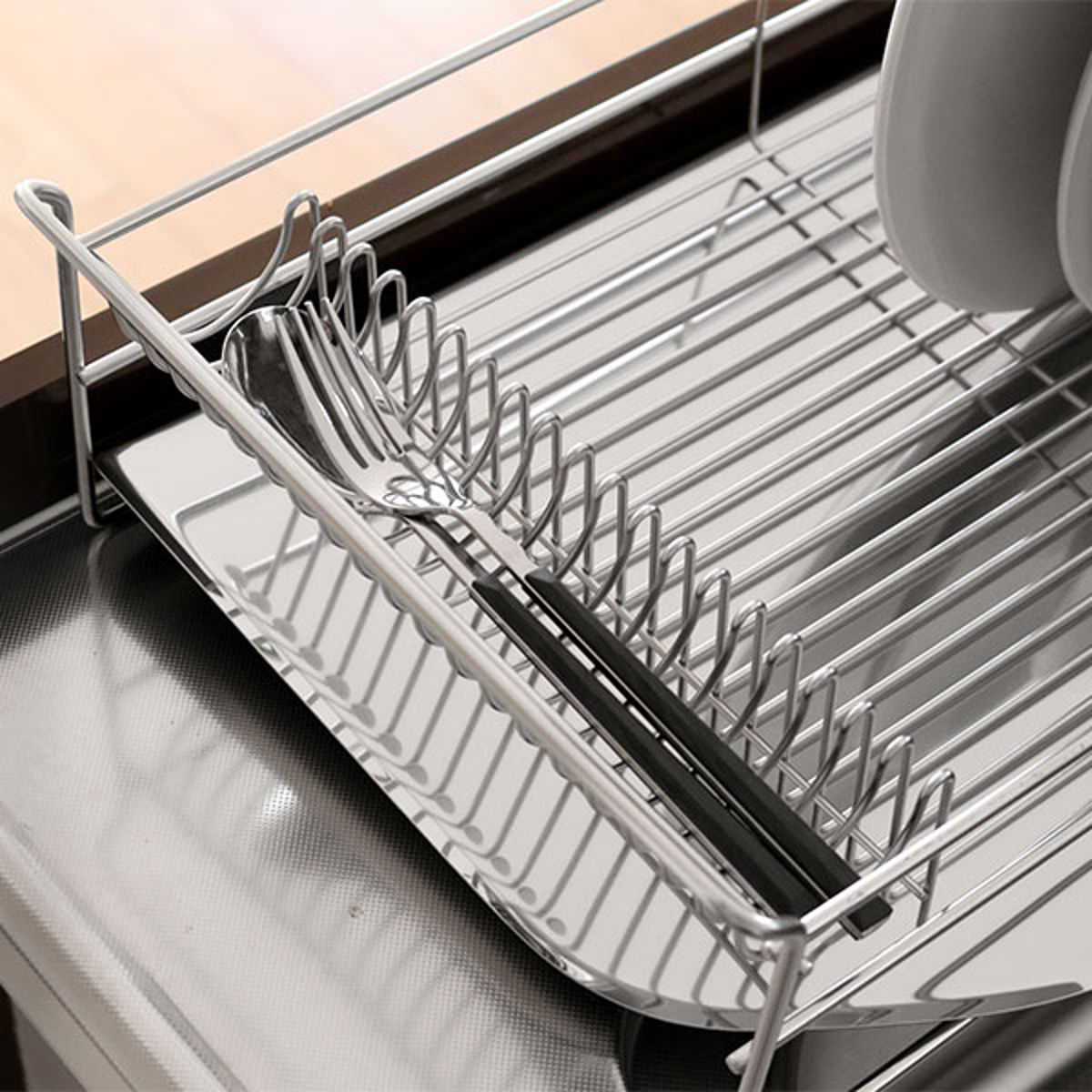 下村企販 水切りラック TSUBAME ウイング水切りバスケット ステンレス
