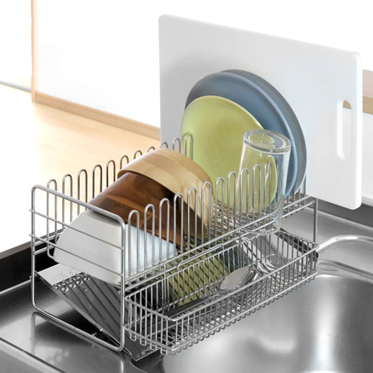 下村企販 水切りラック TSUBAME 水切りバスケット ショート （ 日本製