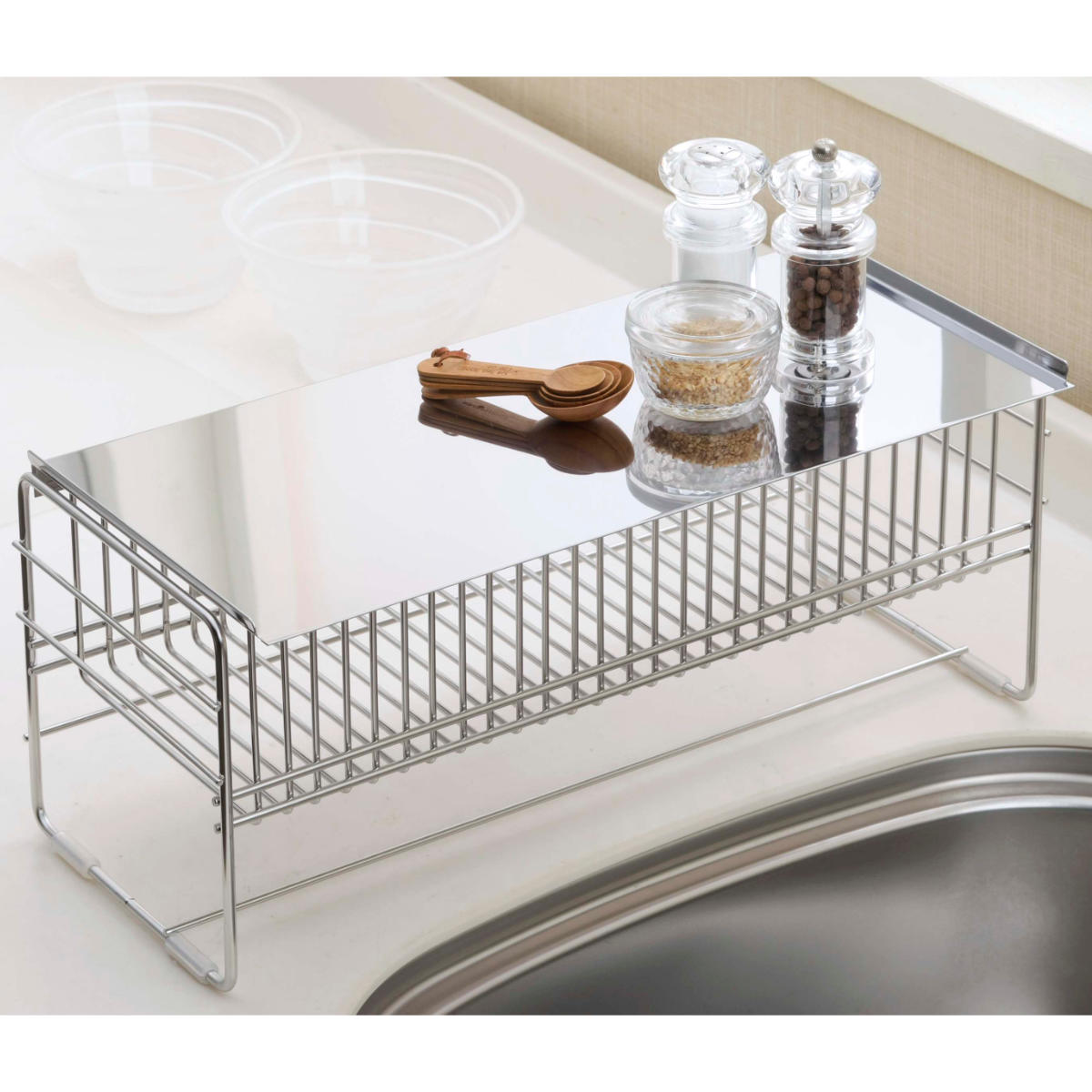 下村企販 水切りラック TSUBAME 水切りバスケット ショート （ 日本製