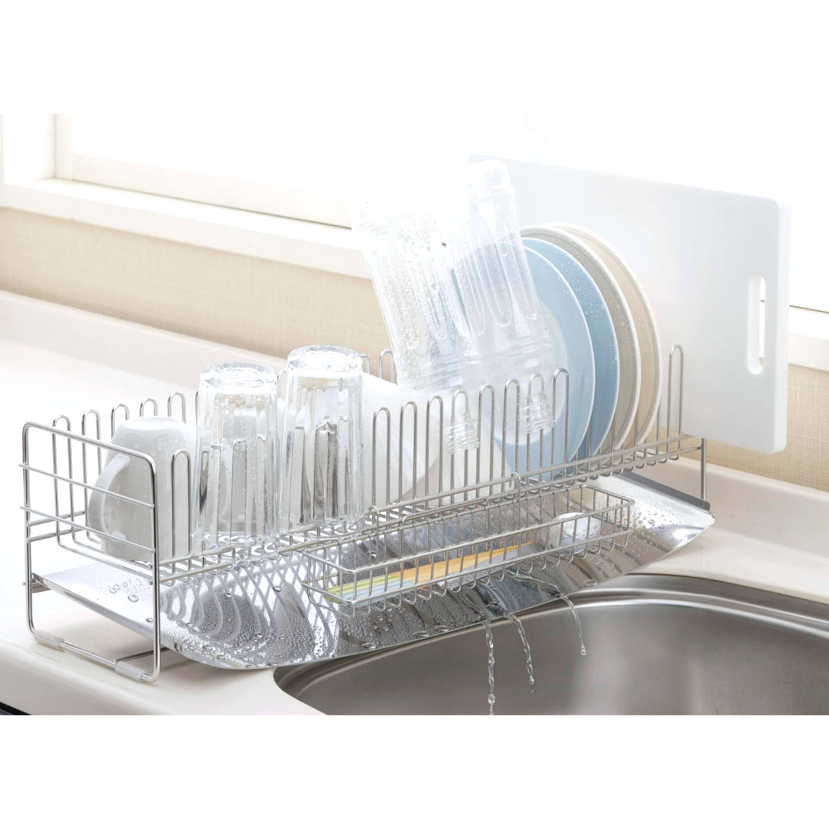 下村企販 水切りラック TSUBAME 水切りバスケット ロング （ 日本製