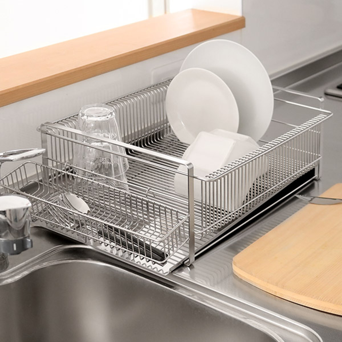 下村企販 水切りラック TSUBAME 水切りラック（箸置き付） 横置き