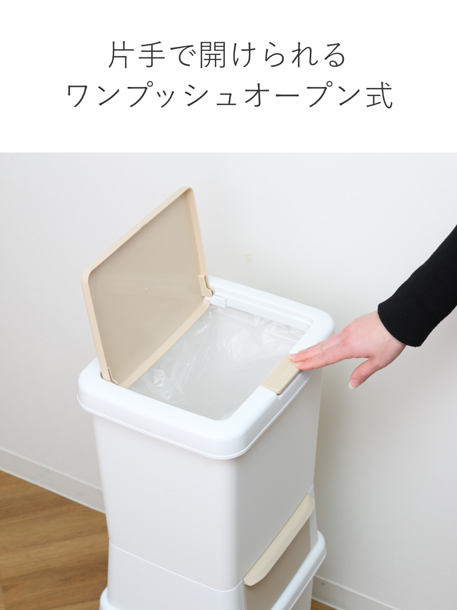 サンコープラスチック ゴミ箱 39L 分別 二段 ダストボックスファイン