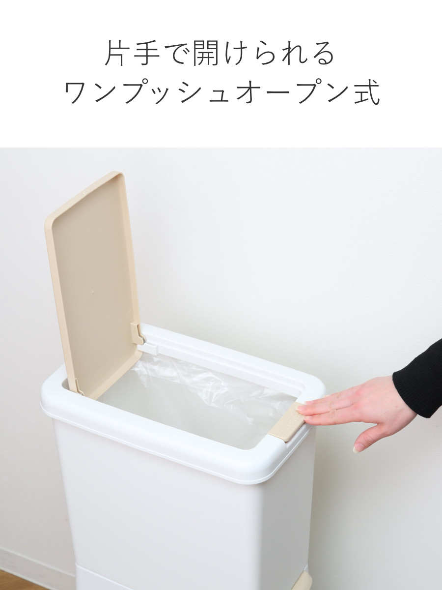 サンコープラスチック ゴミ箱 41L 分別 二段 ダストボックスファイン