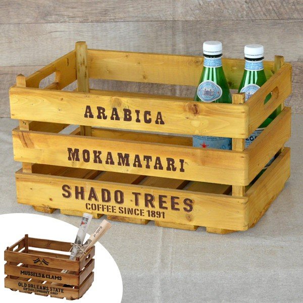 コンテナボックス 幅35×奥行20×高さ15cm ボックス 木製