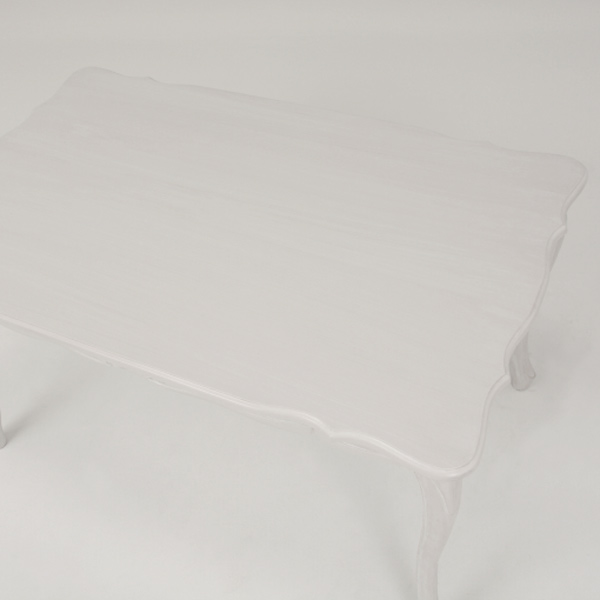 ダイニングテーブル 幅135cm 姫系 ロマンチック HAMPTON （ 白家具 猫