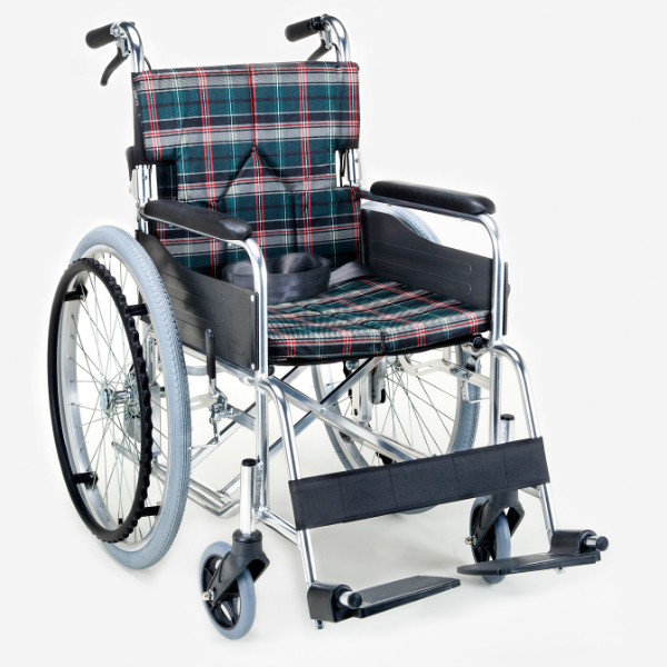 車いす 自走式 背折れタイプ 座面幅42cm 非課税 （ 車椅子 車イス 介護
