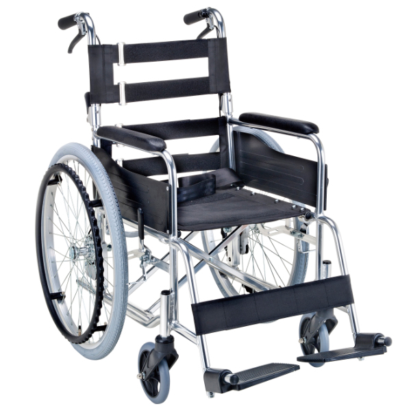 車いす 自走式 背折れタイプ 座面幅42cm 非課税 （ 車椅子 車イス 介護