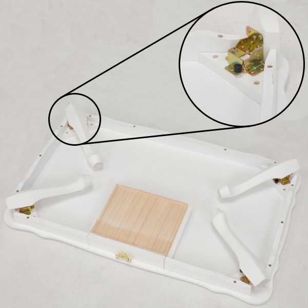 ローテーブル 折れ脚テーブル 引出し付 姫系 ロマンチック リボン型