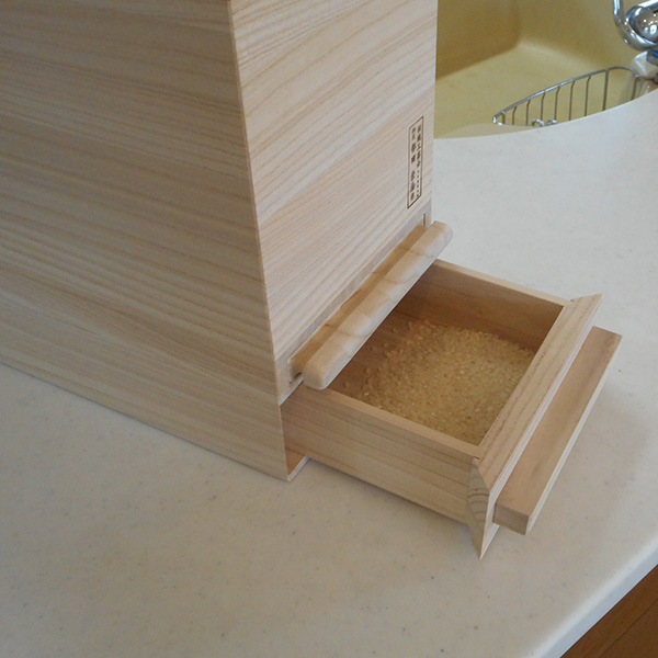 米びつ 計量機能付き 桐製 20kg 1合計量 （ 米櫃 こめびつ ライス