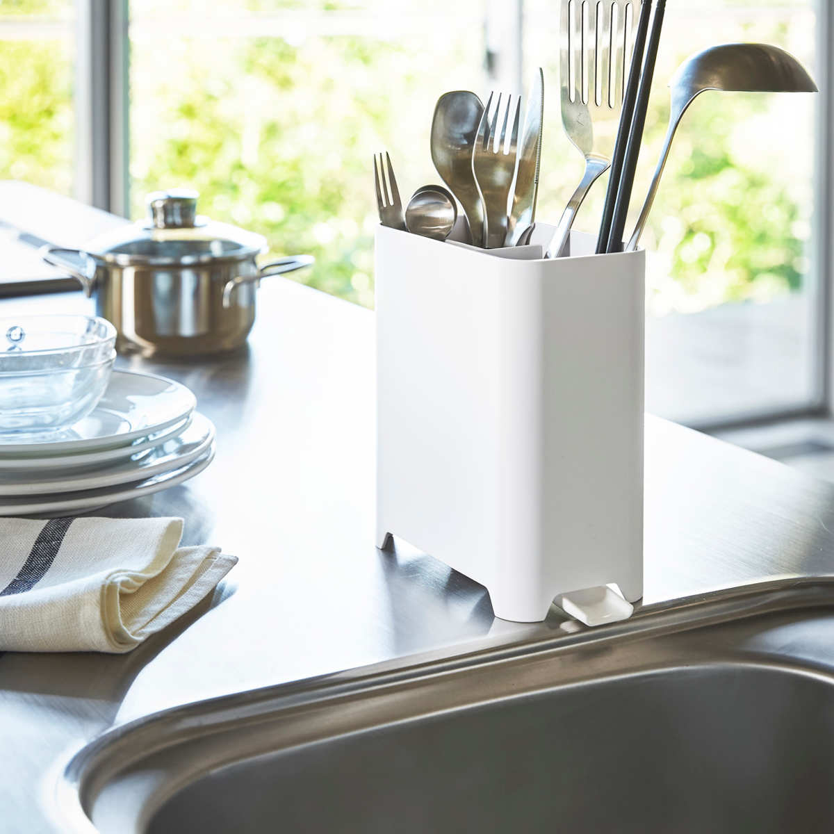 山崎実業 アクア キッチンツールスタンド （ 4903208032261 カトラリー
